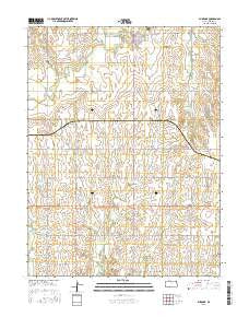 Burr Oak Kansas Current topographic map, 1:24000 scale, 7.5 X 7.5 Minute, Year 2015