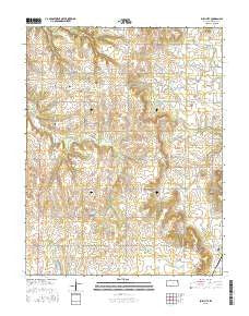 Bush City Kansas Current topographic map, 1:24000 scale, 7.5 X 7.5 Minute, Year 2015