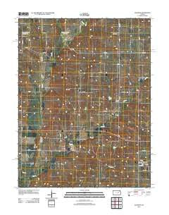 Bushong Kansas Historical topographic map, 1:24000 scale, 7.5 X 7.5 Minute, Year 2012