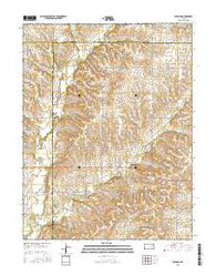 Bushong Kansas Current topographic map, 1:24000 scale, 7.5 X 7.5 Minute, Year 2015