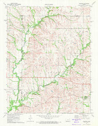 Bushong Kansas Historical topographic map, 1:24000 scale, 7.5 X 7.5 Minute, Year 1971