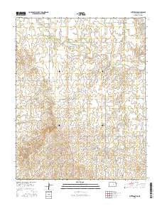 Buttermilk Kansas Current topographic map, 1:24000 scale, 7.5 X 7.5 Minute, Year 2015