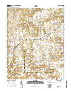 Buxton Kansas Current topographic map, 1:24000 scale, 7.5 X 7.5 Minute, Year 2016
