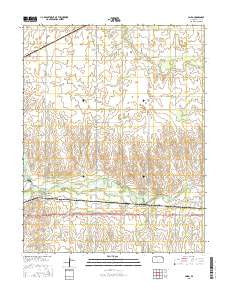 Cairo Kansas Current topographic map, 1:24000 scale, 7.5 X 7.5 Minute, Year 2015