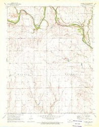 Caldwell NW Kansas Historical topographic map, 1:24000 scale, 7.5 X 7.5 Minute, Year 1971