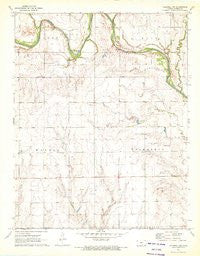 Caldwell NW Kansas Historical topographic map, 1:24000 scale, 7.5 X 7.5 Minute, Year 1971
