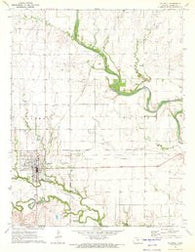 Caldwell Kansas Historical topographic map, 1:24000 scale, 7.5 X 7.5 Minute, Year 1971