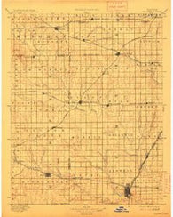 Caldwell Kansas Historical topographic map, 1:125000 scale, 30 X 30 Minute, Year 1897
