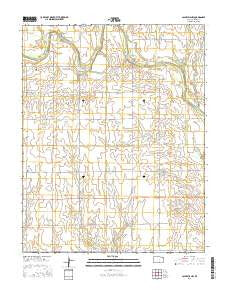 Caldwell NW Kansas Current topographic map, 1:24000 scale, 7.5 X 7.5 Minute, Year 2015