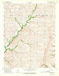 Cambridge NE Kansas Historical topographic map, 1:24000 scale, 7.5 X 7.5 Minute, Year 1964