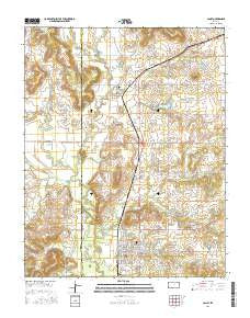 Caney Kansas Current topographic map, 1:24000 scale, 7.5 X 7.5 Minute, Year 2016
