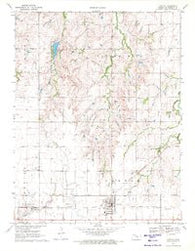 Canton Kansas Historical topographic map, 1:24000 scale, 7.5 X 7.5 Minute, Year 1971