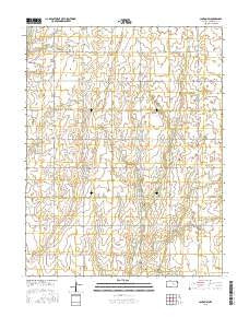 Canton SW Kansas Current topographic map, 1:24000 scale, 7.5 X 7.5 Minute, Year 2015