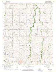 Carlton Kansas Historical topographic map, 1:24000 scale, 7.5 X 7.5 Minute, Year 1964