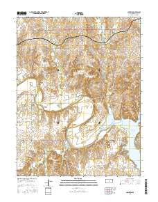 Carneiro Kansas Current topographic map, 1:24000 scale, 7.5 X 7.5 Minute, Year 2015