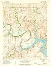 Carneiro Kansas Historical topographic map, 1:24000 scale, 7.5 X 7.5 Minute, Year 1957
