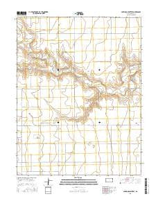 Carwood Cemetery Kansas Current topographic map, 1:24000 scale, 7.5 X 7.5 Minute, Year 2015