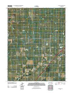 Cassoday Kansas Historical topographic map, 1:24000 scale, 7.5 X 7.5 Minute, Year 2012