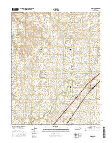 Cassoday Kansas Current topographic map, 1:24000 scale, 7.5 X 7.5 Minute, Year 2015