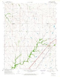 Cassoday Kansas Historical topographic map, 1:24000 scale, 7.5 X 7.5 Minute, Year 1967