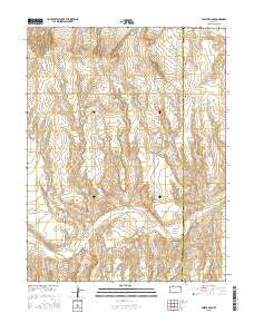 Castle Rock Kansas Current topographic map, 1:24000 scale, 7.5 X 7.5 Minute, Year 2015