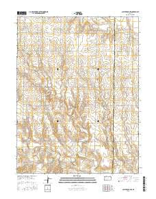 Castle Rock NW Kansas Current topographic map, 1:24000 scale, 7.5 X 7.5 Minute, Year 2015