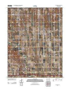 Catharine Kansas Historical topographic map, 1:24000 scale, 7.5 X 7.5 Minute, Year 2012