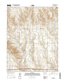 Catharine Kansas Current topographic map, 1:24000 scale, 7.5 X 7.5 Minute, Year 2015