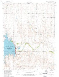 Cedar Bluff Dam Kansas Historical topographic map, 1:24000 scale, 7.5 X 7.5 Minute, Year 1974