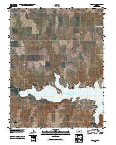 Cedar Bluff Kansas Historical topographic map, 1:24000 scale, 7.5 X 7.5 Minute, Year 2010