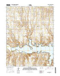 Cedar Bluff Kansas Current topographic map, 1:24000 scale, 7.5 X 7.5 Minute, Year 2016