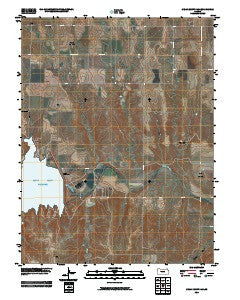 Cedar Bluff Dam Kansas Historical topographic map, 1:24000 scale, 7.5 X 7.5 Minute, Year 2010