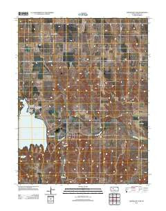 Cedar Bluff Dam Kansas Historical topographic map, 1:24000 scale, 7.5 X 7.5 Minute, Year 2012
