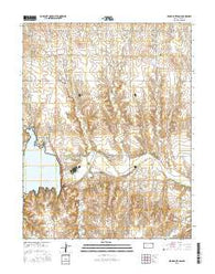 Cedar Bluff Dam Kansas Current topographic map, 1:24000 scale, 7.5 X 7.5 Minute, Year 2015