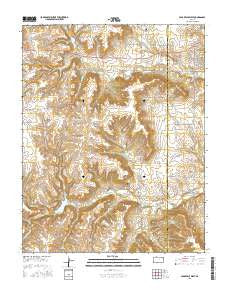 Cedar Vale West Kansas Current topographic map, 1:24000 scale, 7.5 X 7.5 Minute, Year 2015