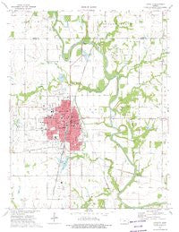 Chanute Kansas Historical topographic map, 1:24000 scale, 7.5 X 7.5 Minute, Year 1973