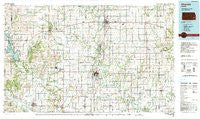 Chanute Kansas Historical topographic map, 1:100000 scale, 30 X 60 Minute, Year 1990