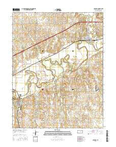 Chapman Kansas Current topographic map, 1:24000 scale, 7.5 X 7.5 Minute, Year 2015
