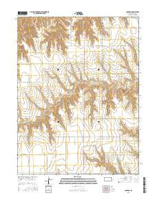 Chardon Kansas Current topographic map, 1:24000 scale, 7.5 X 7.5 Minute, Year 2015