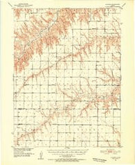 Chardon Kansas Historical topographic map, 1:62500 scale, 15 X 15 Minute, Year 1951