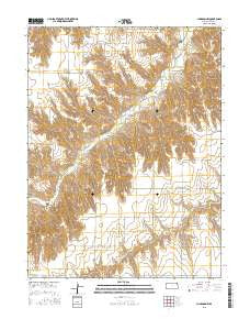 Chardon NW Kansas Current topographic map, 1:24000 scale, 7.5 X 7.5 Minute, Year 2015