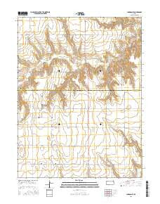 Chardon SE Kansas Current topographic map, 1:24000 scale, 7.5 X 7.5 Minute, Year 2015