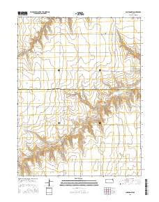 Chardon SW Kansas Current topographic map, 1:24000 scale, 7.5 X 7.5 Minute, Year 2015