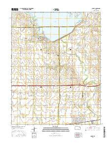 Cheney Kansas Current topographic map, 1:24000 scale, 7.5 X 7.5 Minute, Year 2015
