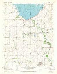 Cheney Kansas Historical topographic map, 1:24000 scale, 7.5 X 7.5 Minute, Year 1964