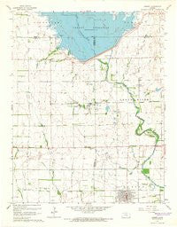 Cheney Kansas Historical topographic map, 1:24000 scale, 7.5 X 7.5 Minute, Year 1964