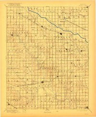 Cheney Kansas Historical topographic map, 1:125000 scale, 30 X 30 Minute, Year 1901