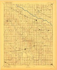 Cheney Kansas Historical topographic map, 1:125000 scale, 30 X 30 Minute, Year 1901