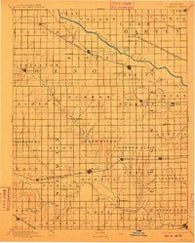 Cheney Kansas Historical topographic map, 1:125000 scale, 30 X 30 Minute, Year 1901