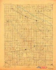 Cheney Kansas Historical topographic map, 1:125000 scale, 30 X 30 Minute, Year 1891